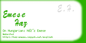 emese haz business card